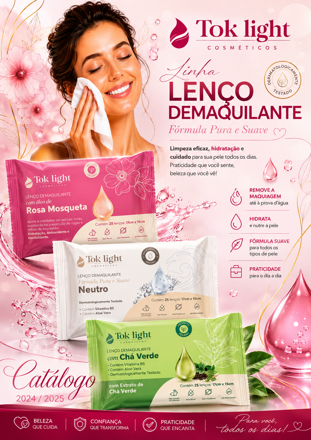 Linha Lenços Demaquilantes Tok Light