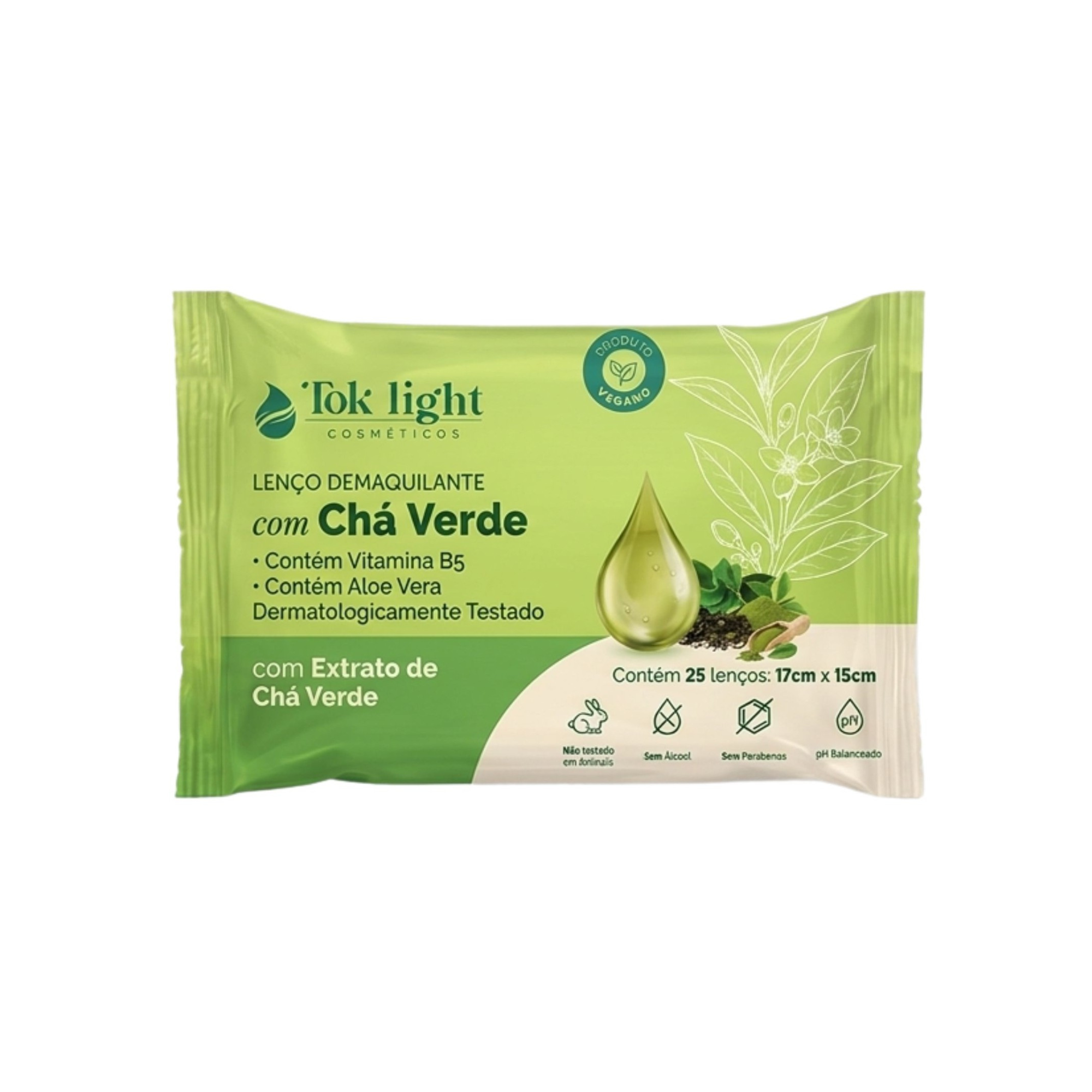 Lenço Demaquilante Chá Verde